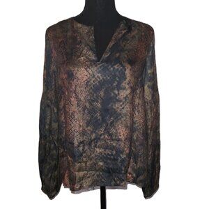 Lola & Sophie Animal Print - Hi/Low Blouse - XS